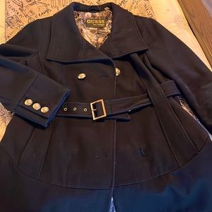 GUESS Ruffleback Pea Coat size XL